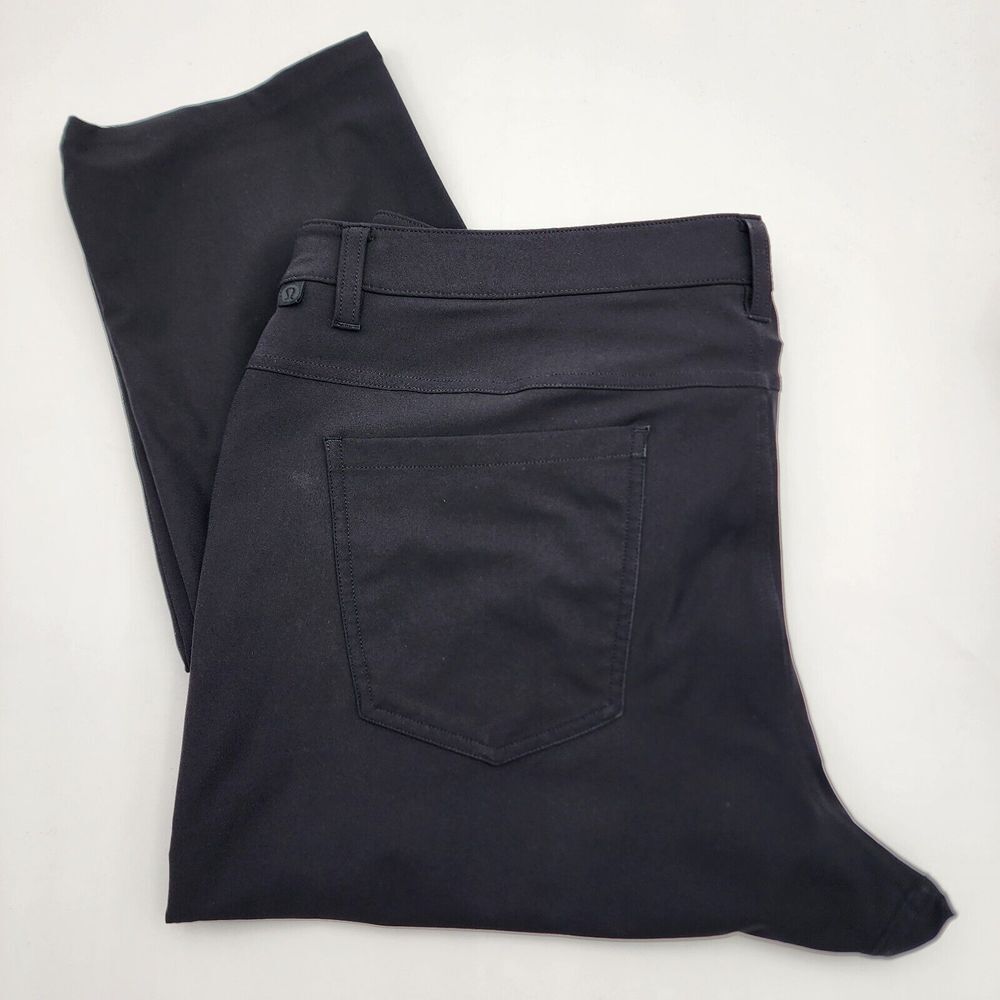 Lululemon Mens ABC Pants Classic 36"x34.5 Black Warpstreme Performance Golf READ